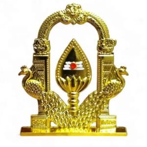 Metal Divine Murugan OM Vel With Peacock