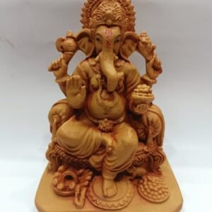 Brown Ganpati Bappa Religious Idol Showpiece