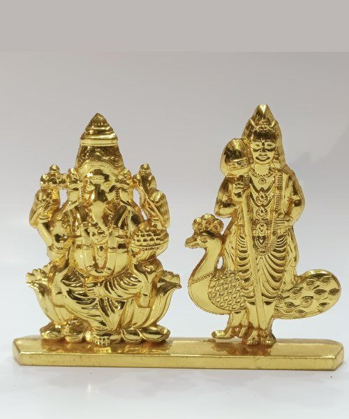 HOME DECOR LORD GANESHA MURUGAN METAL IDOL